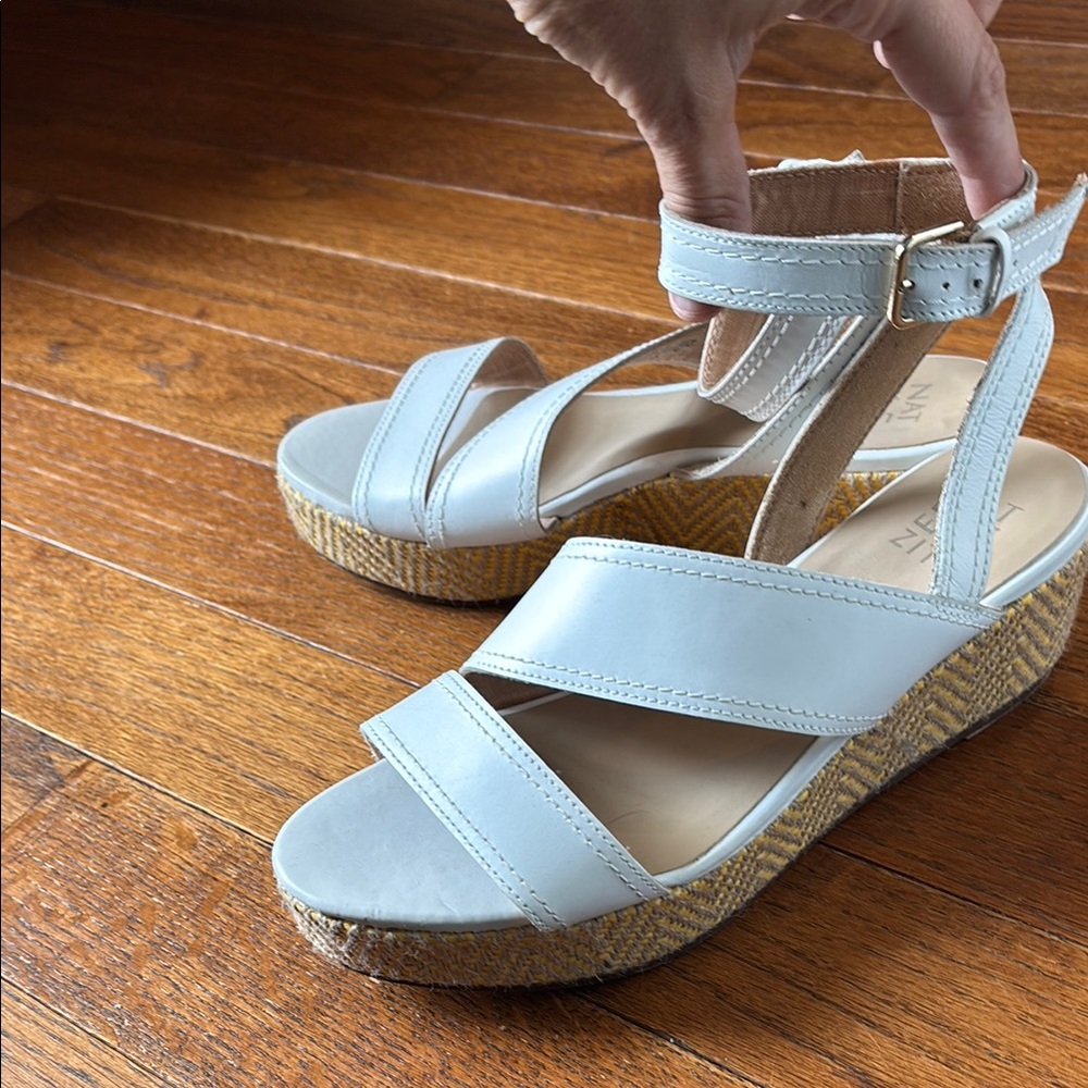 Naturalizer Sky Blue Wedge Sandals